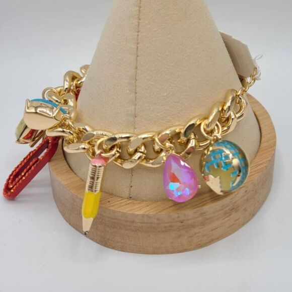 Betsey Johnson Back To School Charm Bracelet NWT!  NEW! - Picture 6 of 8